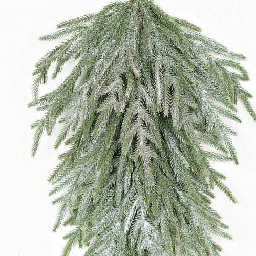 510723- 32inLx14inW Teardrop-Snowy Sparkle Real Touch Norfol
