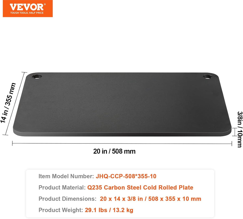 Pizza Steel, 20" X 14" X 3/8" Pizza Steel Plate for Oven, Pre-Seasoned Carbon Steel Pizza Baking Stone with 20X Higher Conductivity, Heavy Duty Rustproof Pizza Pan for Outdoor Grill, Indoor Oven
