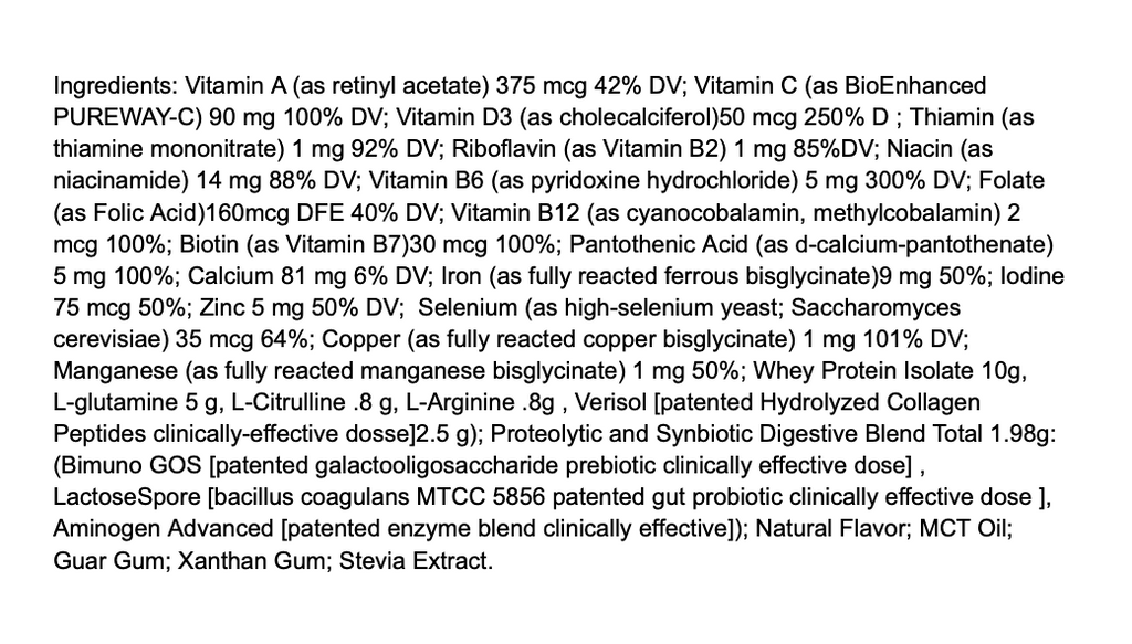 Before + After Vitals - NutriSurgical Vitamin Powder