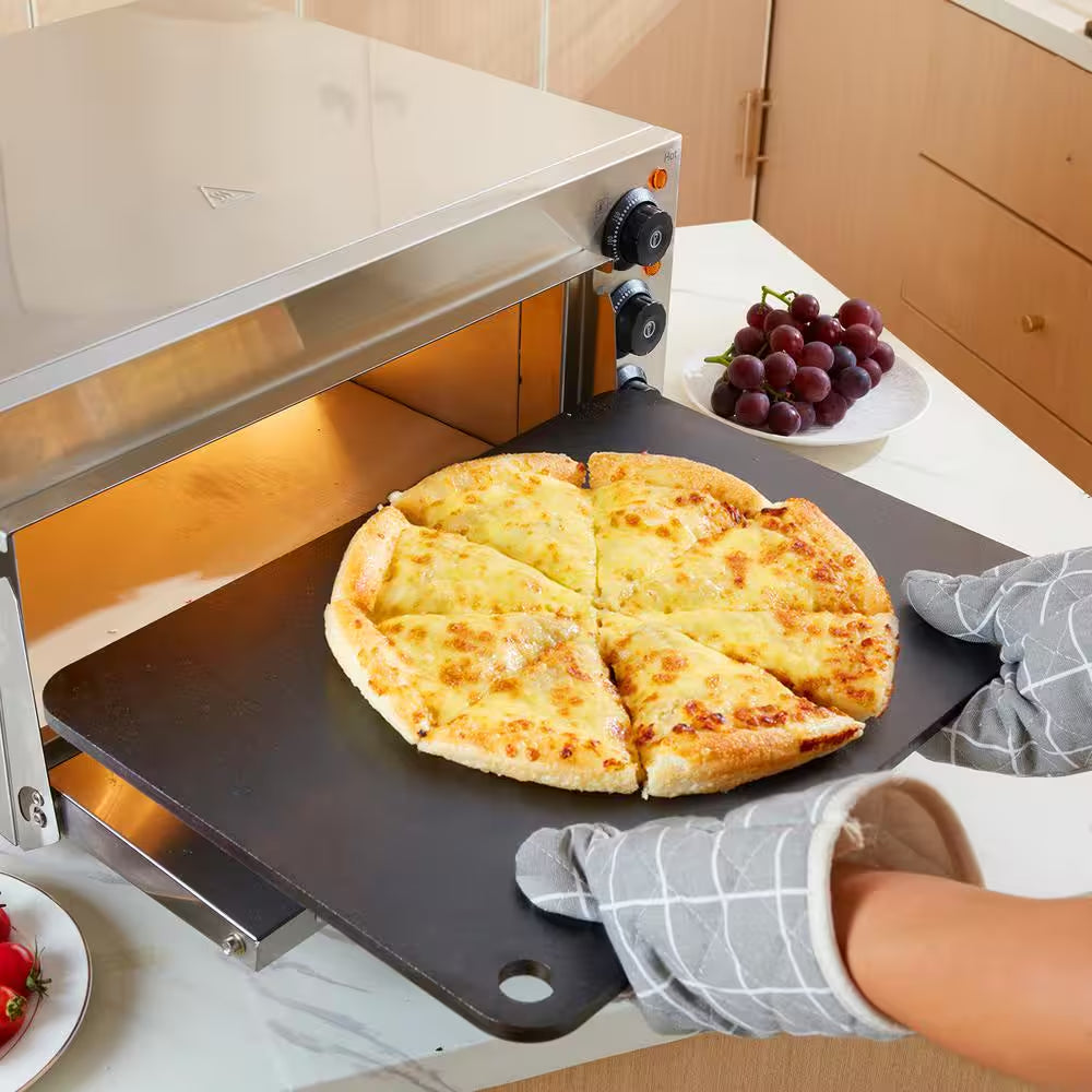 Pizza Steel, 20 X 14 X 3/8In. Pizza Steel Plate for Oven, Pre-Seasoned Carbon Steel Pizza Baking Stone