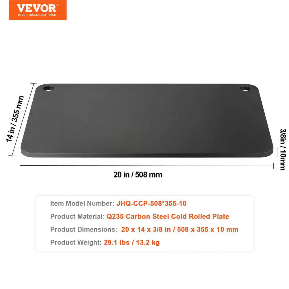 Pizza Steel, 20 X 14 X 3/8In. Pizza Steel Plate for Oven, Pre-Seasoned Carbon Steel Pizza Baking Stone